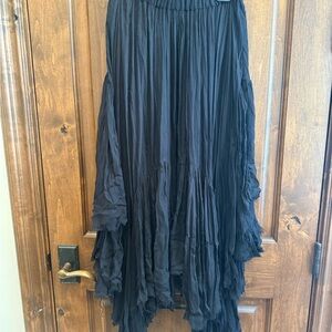 Free People Asymmetrical Black Skirt